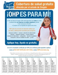 OHP COVERS ME! Tear-away flyer Spanish 